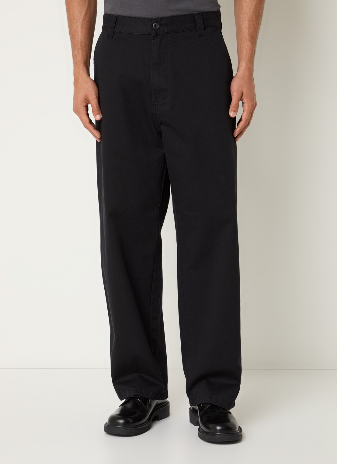 Carhartt WIP Brady loose fit broek met steekzakken - detail zwart