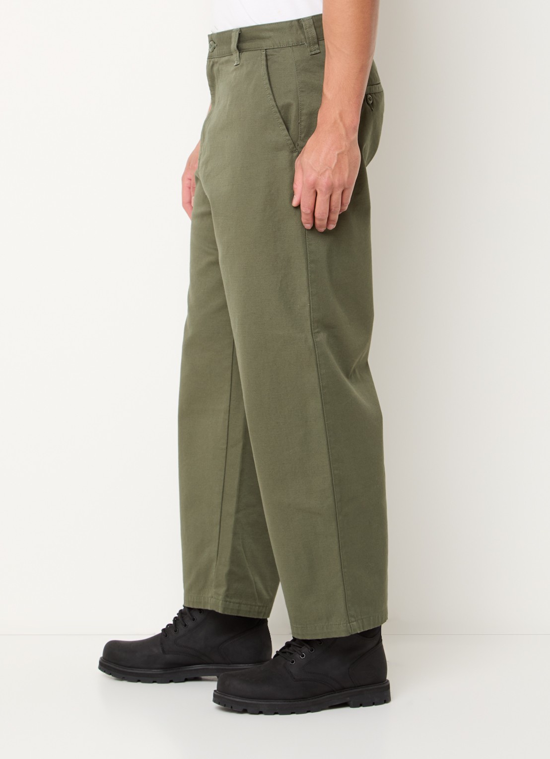Carhartt WIP Brady straight fit chino met steekzakken - detail 5 legergroen