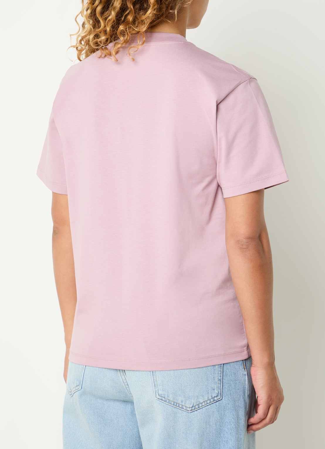 Carhartt WIP Bumper Sticker T-shirt met print - achterkant oudroze