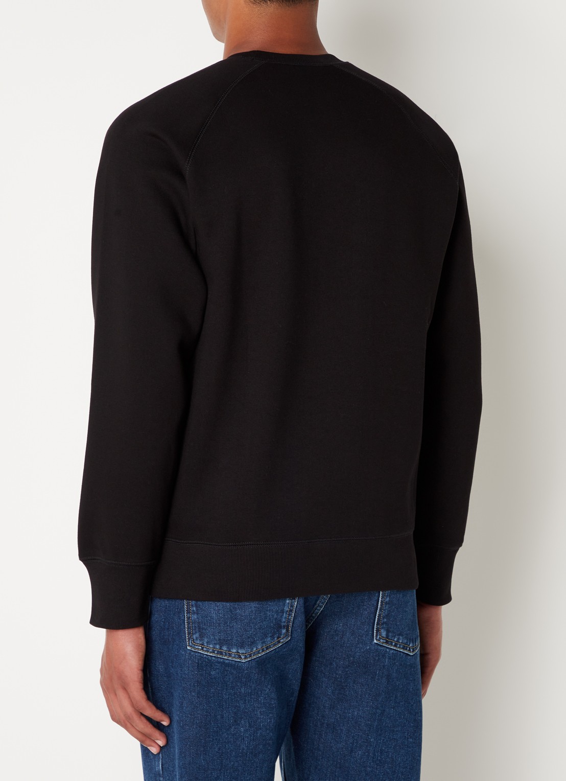 Carhartt WIP Chase sweater met logo - achterkant 3 zwart