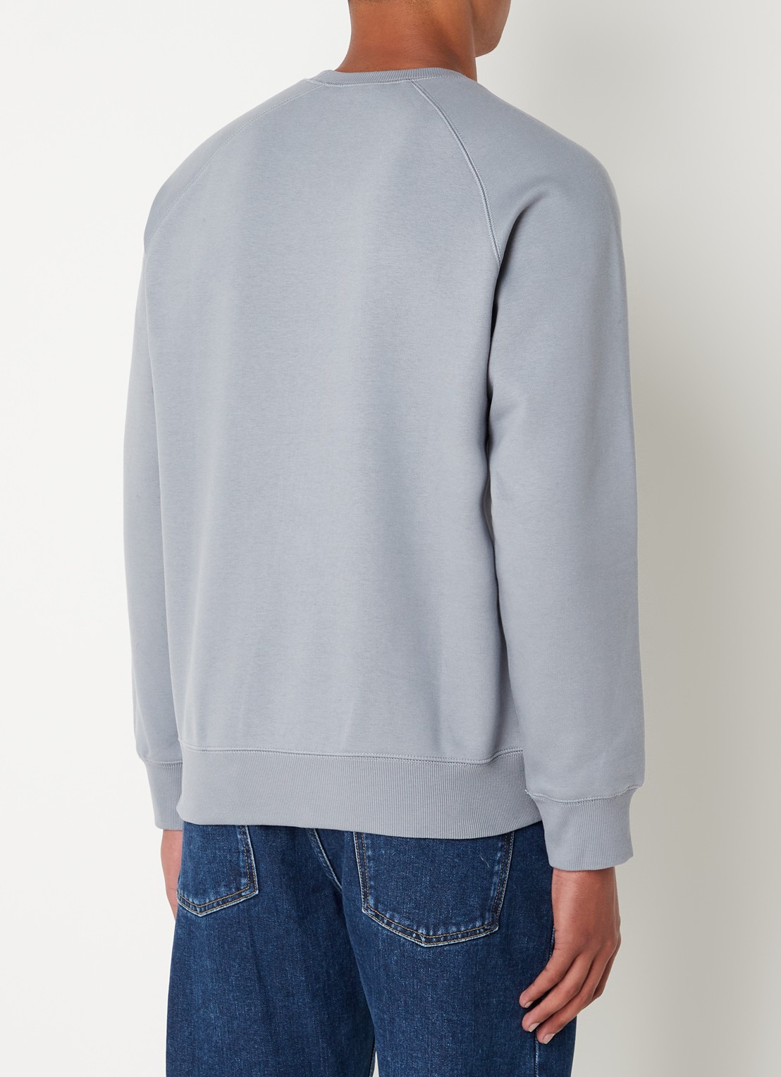 Carhartt WIP Chase sweater met logo - achterkant 2 grijs