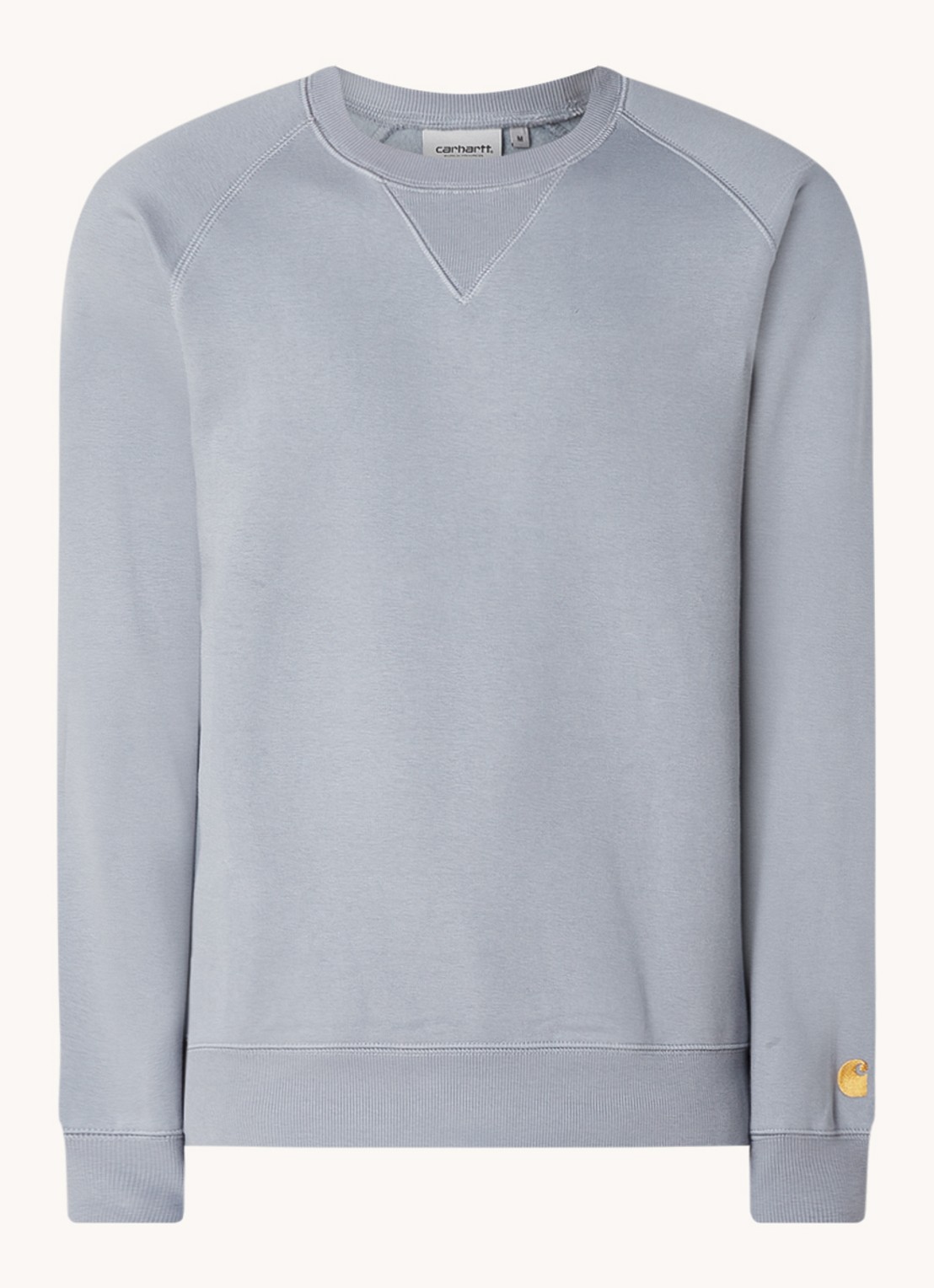 Carhartt WIP Chase sweater met logo - voorkant 3 grijs