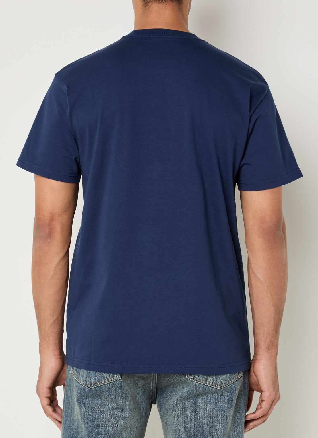 Carhartt WIP Chase T-shirt met logo - achterkant donkerblauw