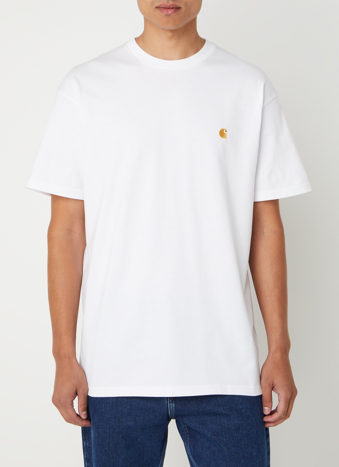 Carhartt WIP Chase T-shirt met logo - detail 2 wit