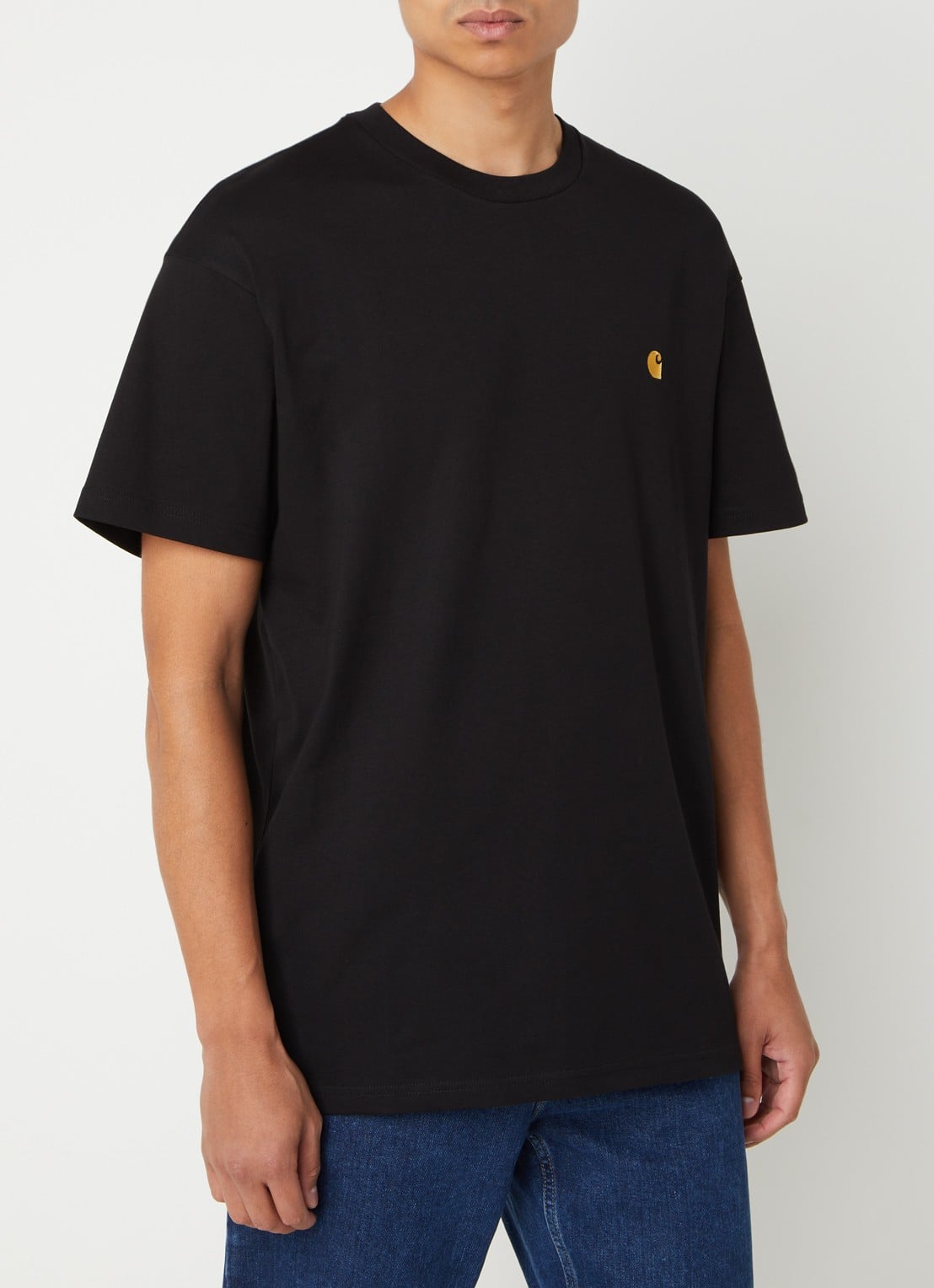 Carhartt WIP Chase T-shirt met logo - detail 4 zwart