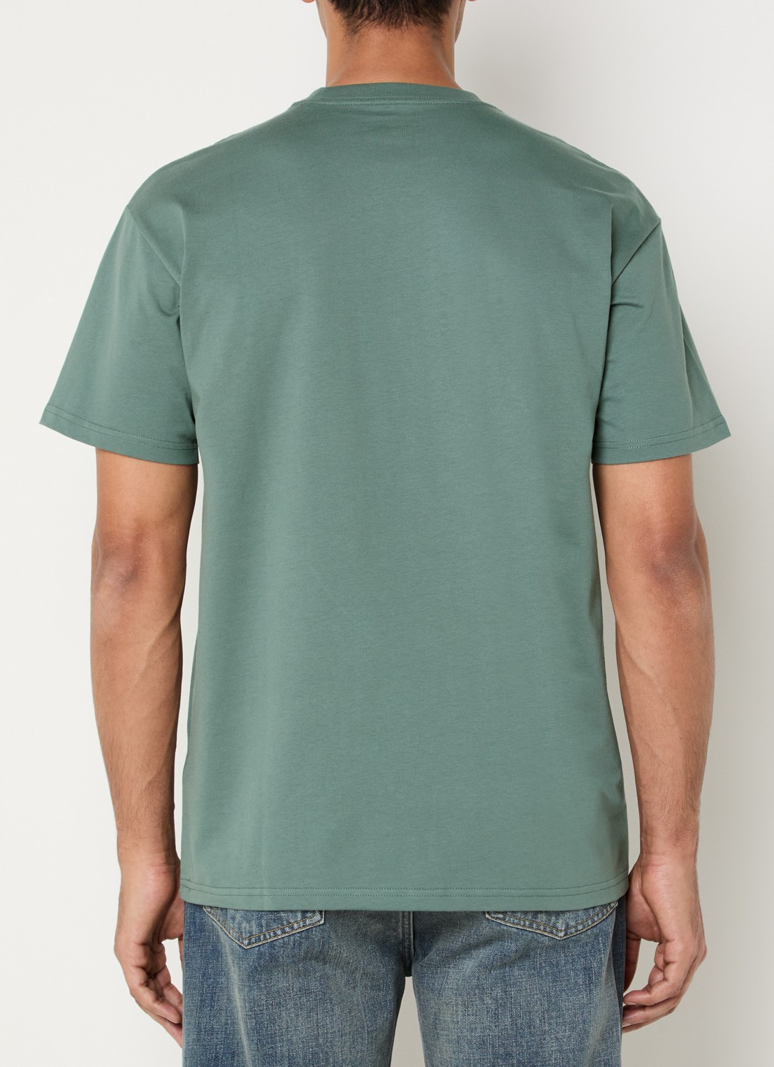 Carhartt WIP Chase T-shirt met logo - achterkant 4 groen