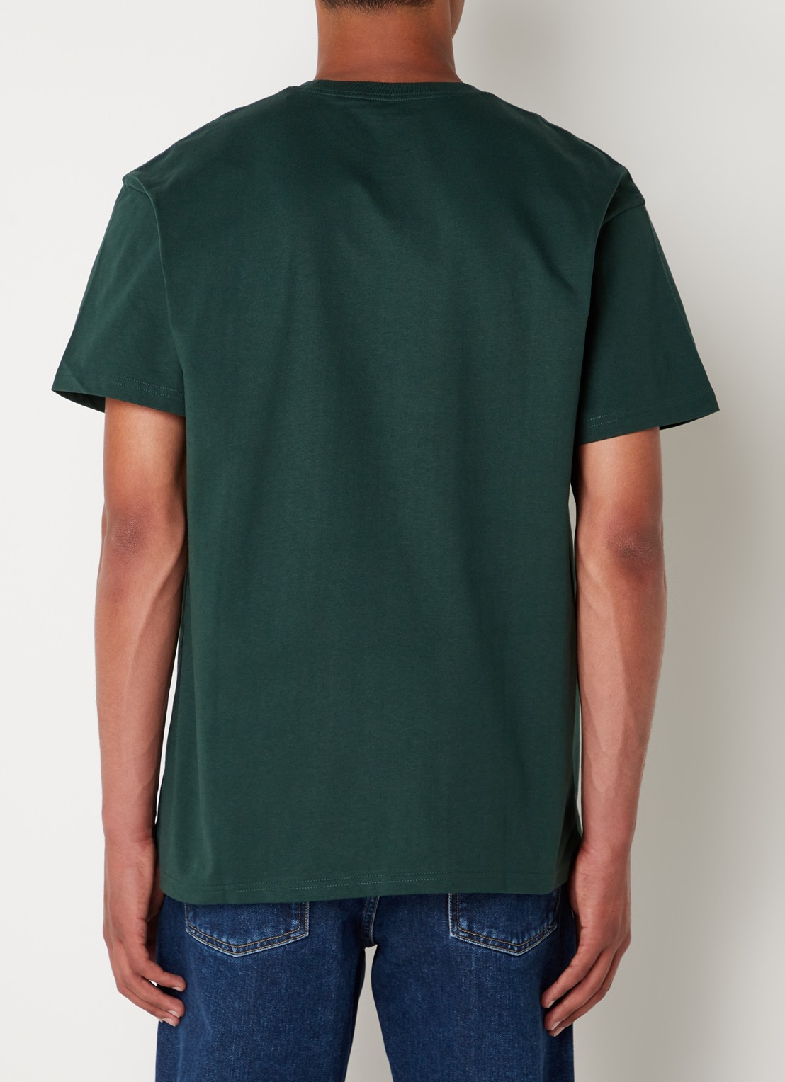 Carhartt WIP Chase T-shirt met logo - achterkant donkergroen