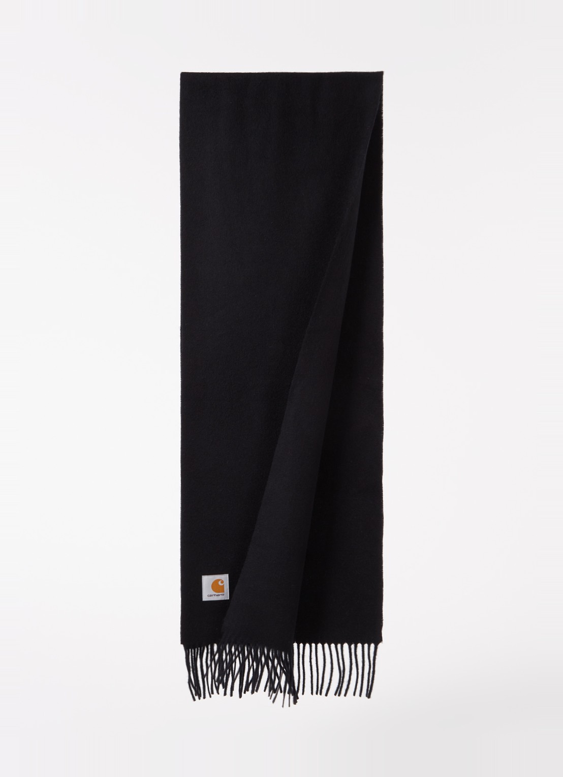 Carhartt WIP Clan sjaal van wol 180 x 30 cm  - voorkant 2 zwart