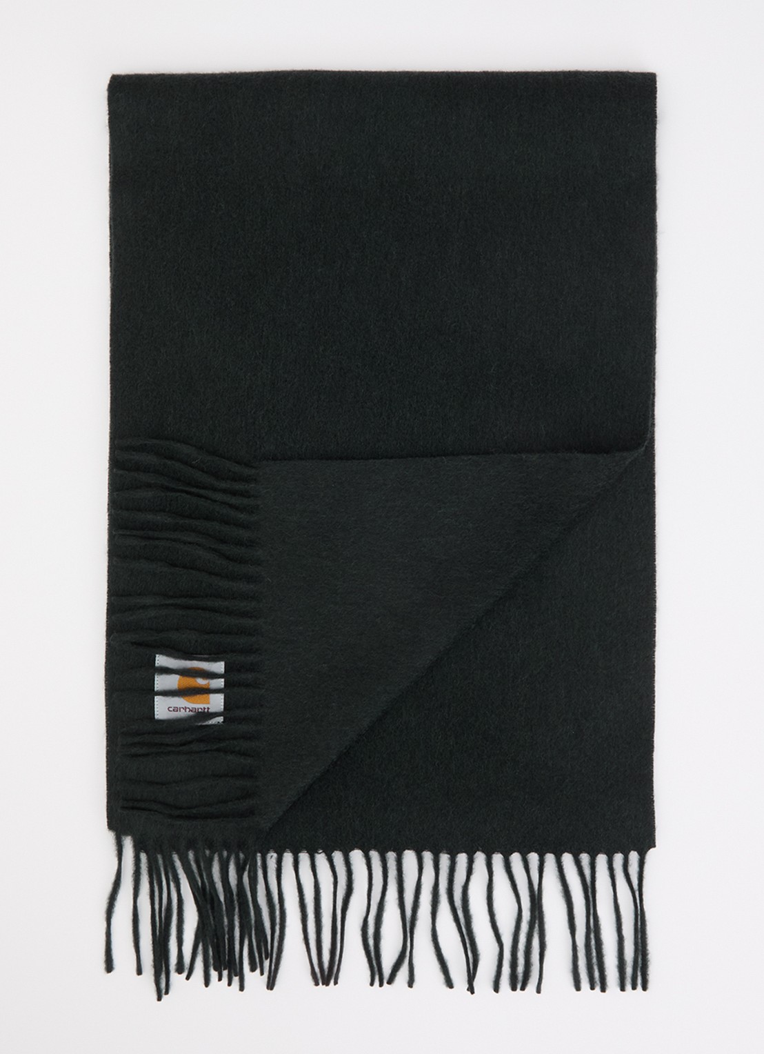 Carhartt WIP Clan sjaal van wol 180 x 30 cm  - voorkant antraciet