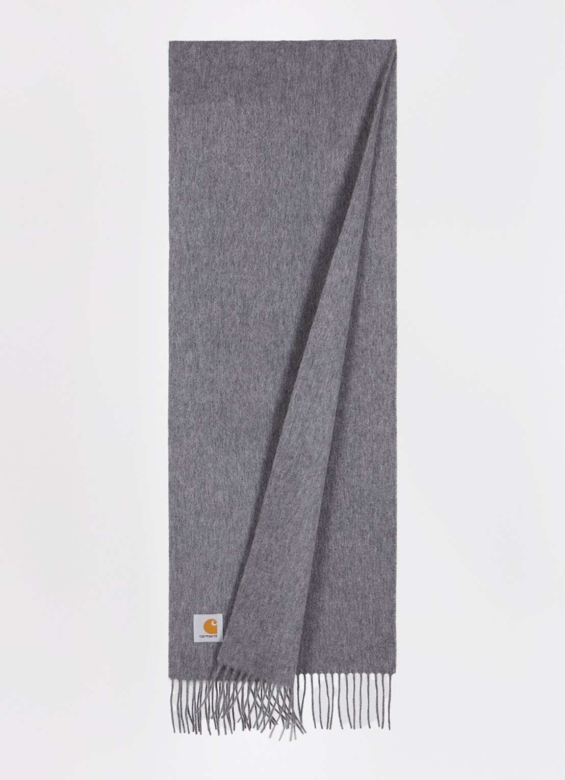 Carhartt WIP Clan sjaal van wol 180 x 30 cm  - detail 2 donkergrijs