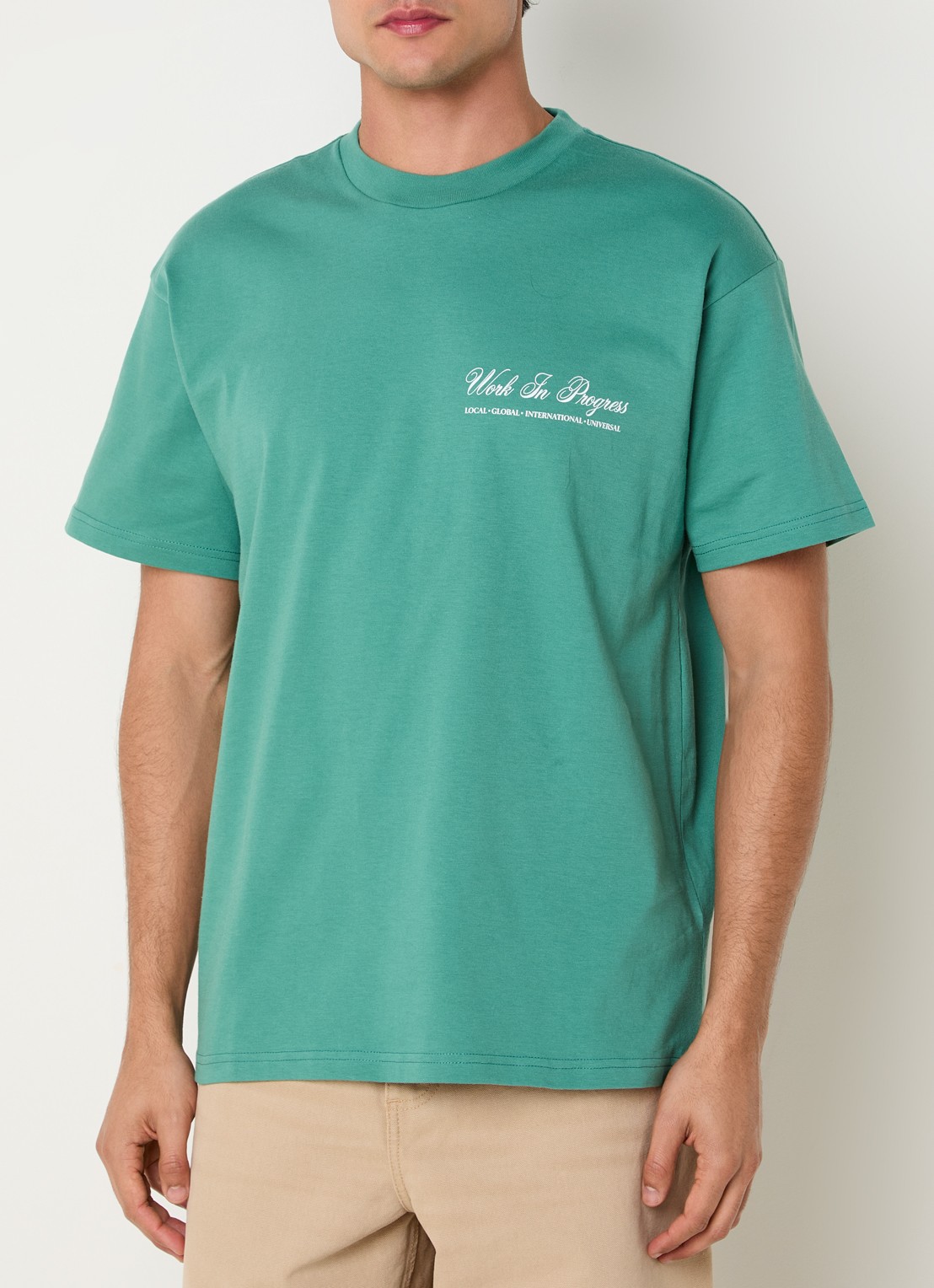 Carhartt WIP Cloud Heart T-shirt met print - achterkant 3 zeegroen