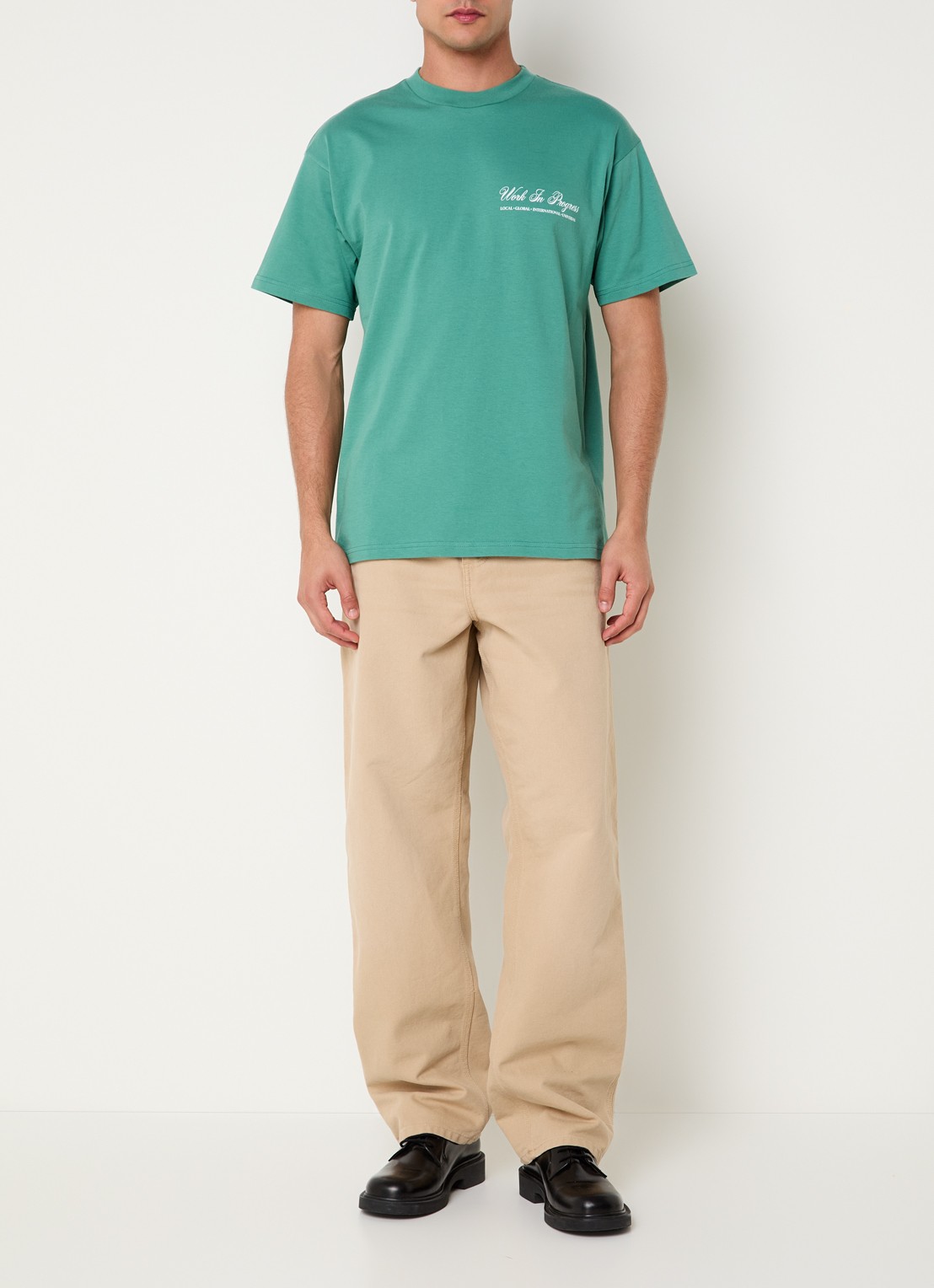 Carhartt WIP Cloud Heart T-shirt met print - voorkant 2 zeegroen