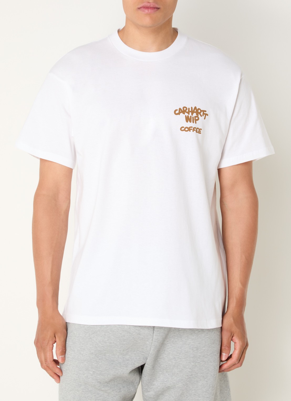 Carhartt WIP Coffee Break T-shirt met logo- en backprint - achterkant 3 wit