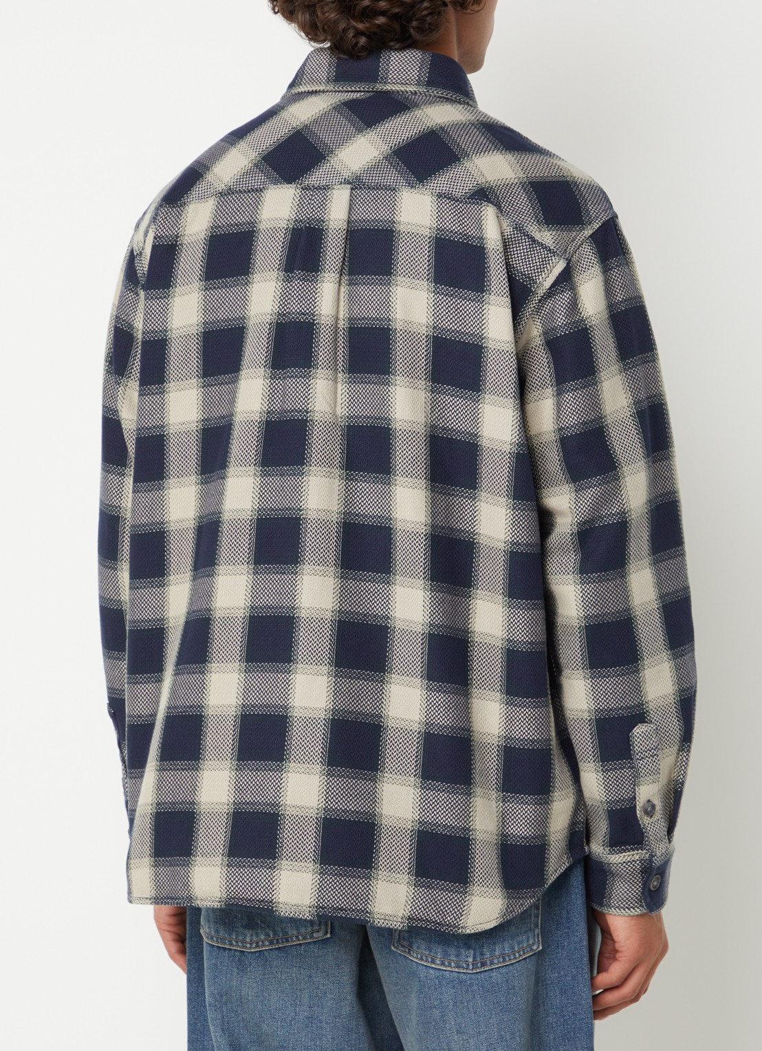 Carhartt WIP Dayne overshirt met ruitdessin - achterkant beige