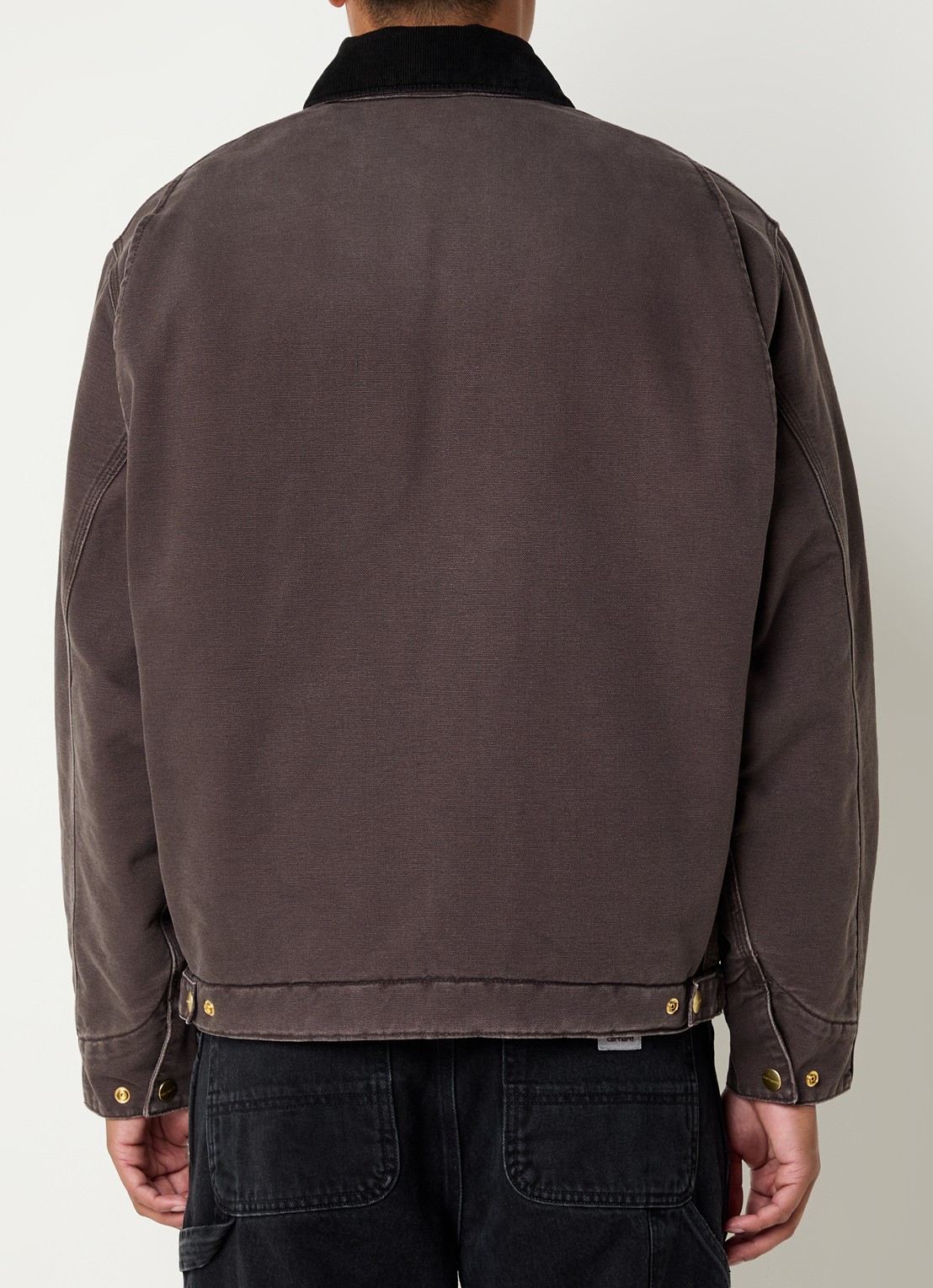 Carhartt WIP Detroit jack met details van corduroy - achterkant lichtbruin