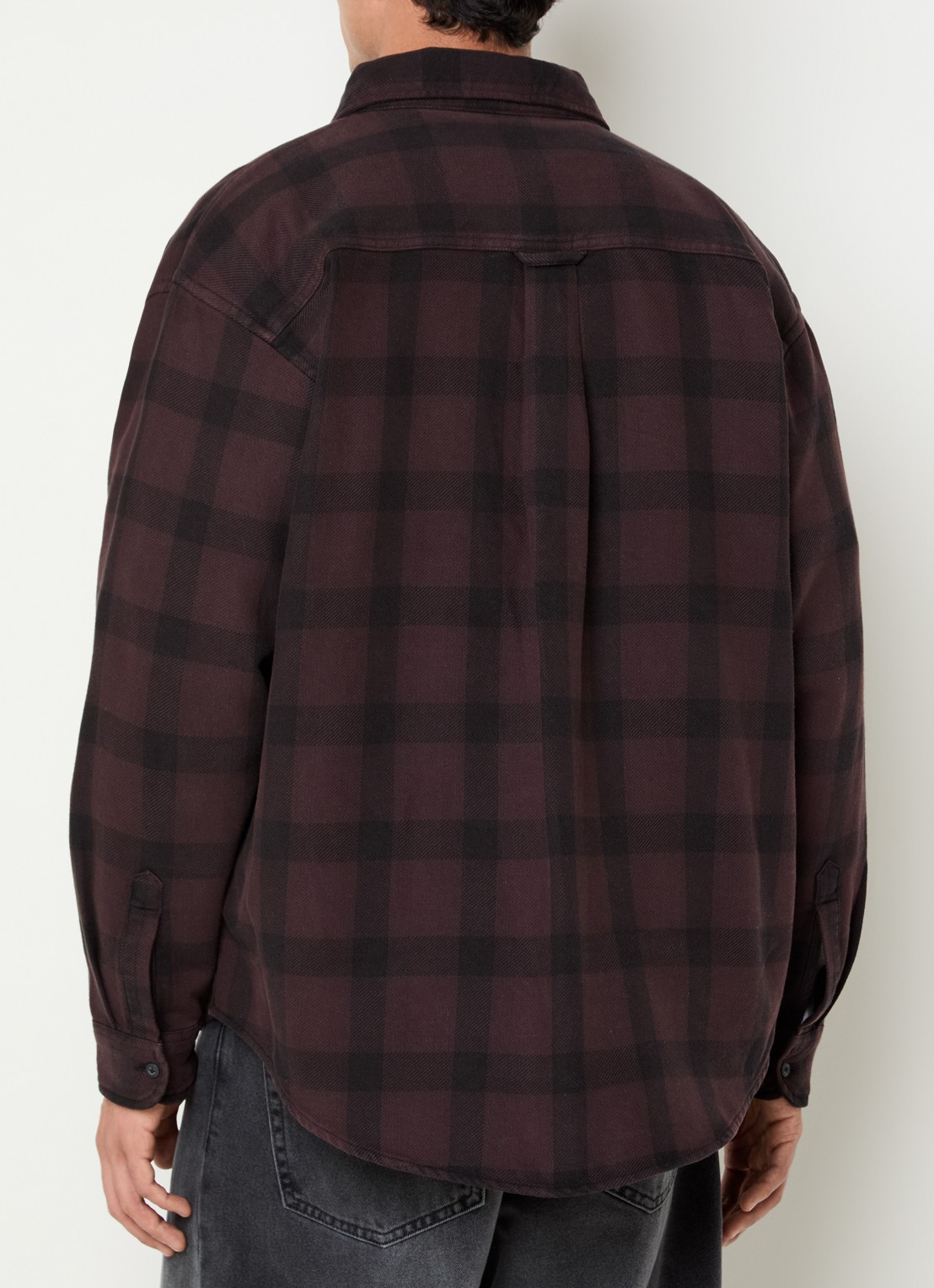 Carhartt WIP Edmands regular fit overshirt met ruitdessin - achterkant 4 kastanjebruin