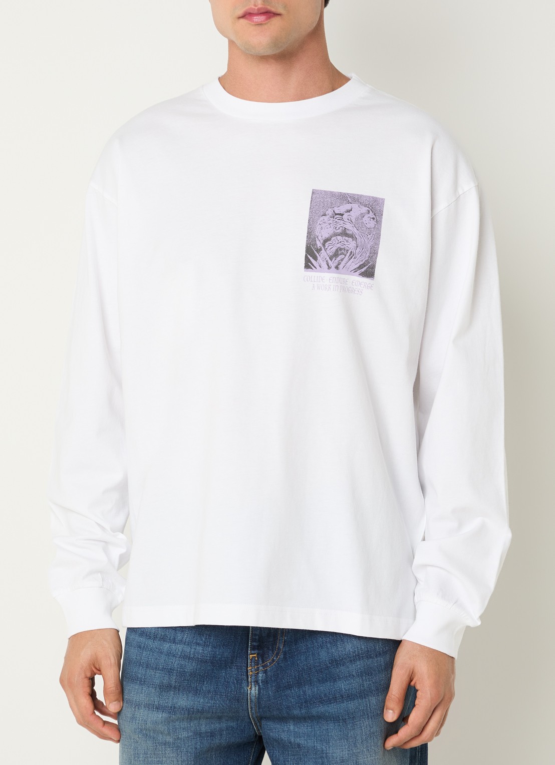Carhartt WIP Emerge longsleeve met print - achterkant 4 wit