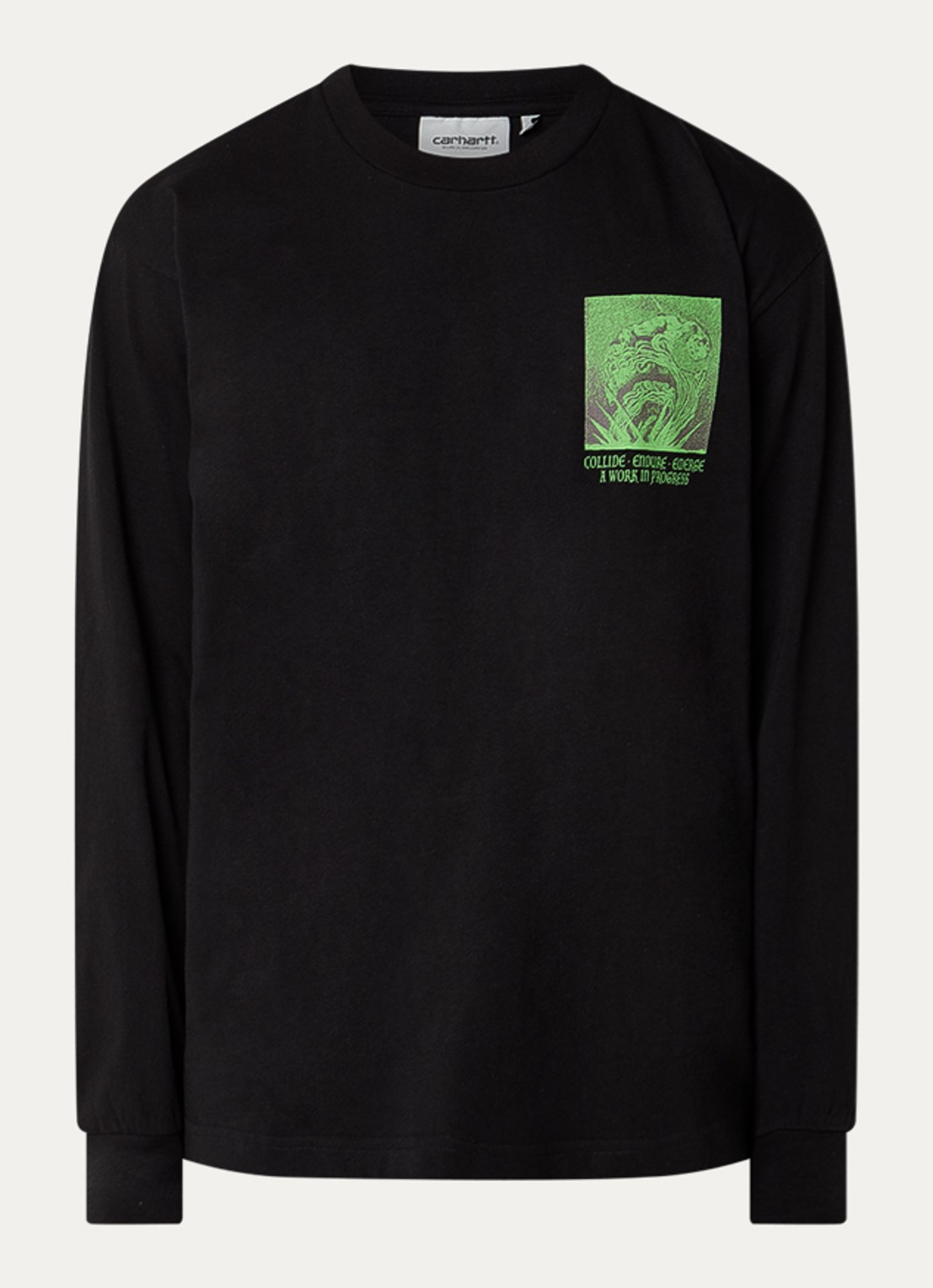 Carhartt WIP Emerge longsleeve met print - voorkant zwart