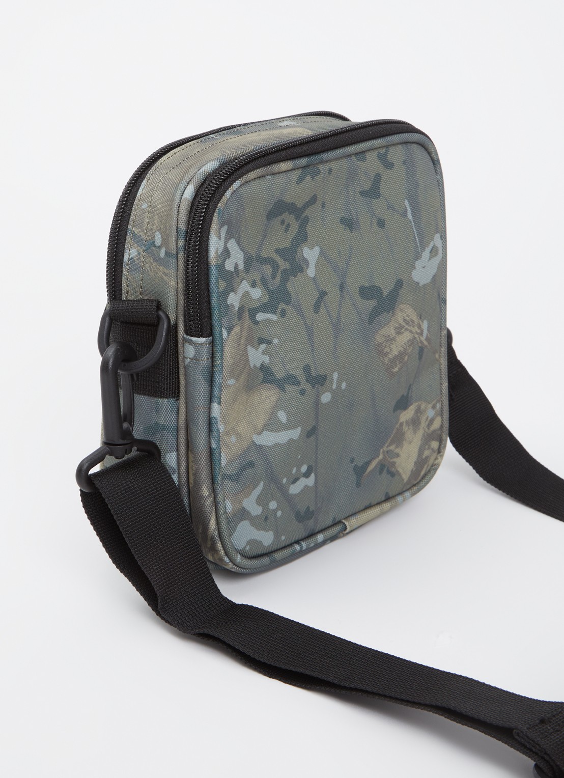 Carhartt WIP Essentials Small crossbodytas met logo - achterkant 3 legergroen