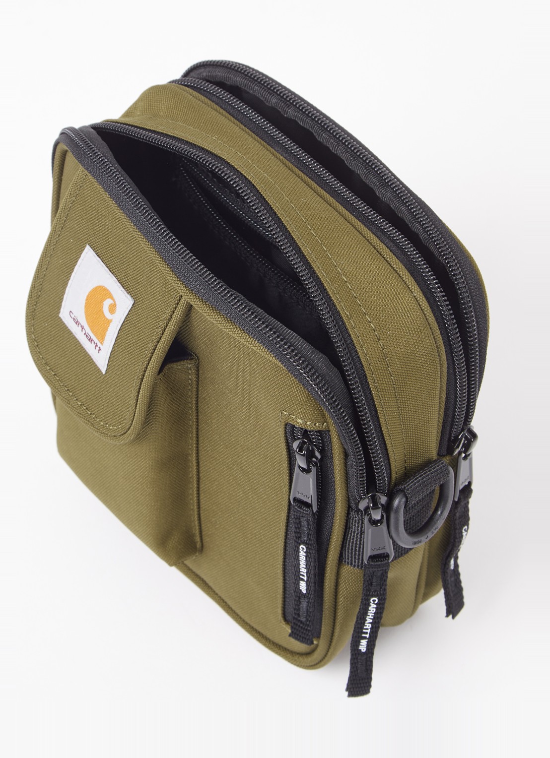 Carhartt WIP Essentials Small crossbodytas met logo - detail 8 legergroen