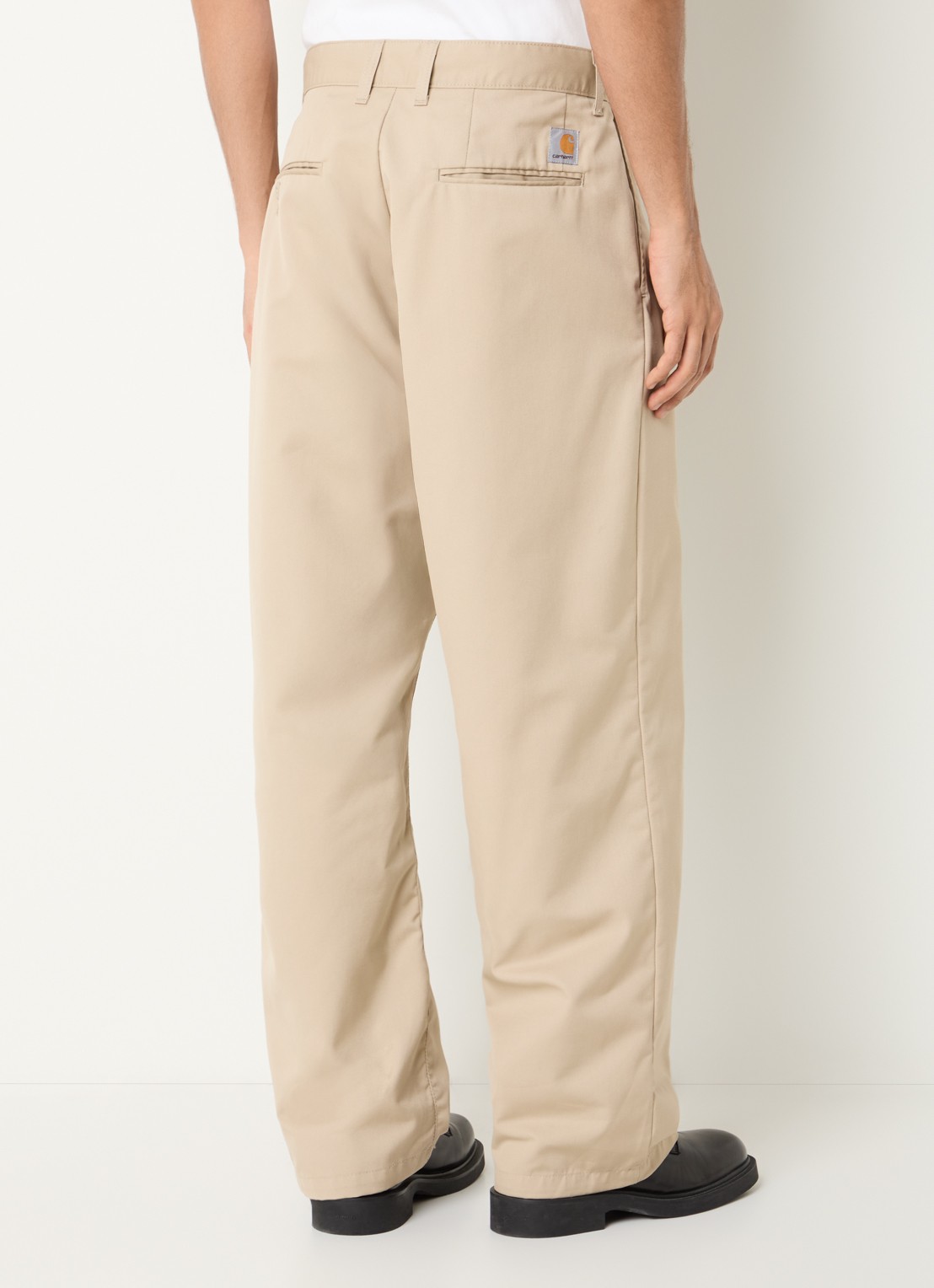 Carhartt WIP Evan loose fit broek met steekzakken - achterkant beige