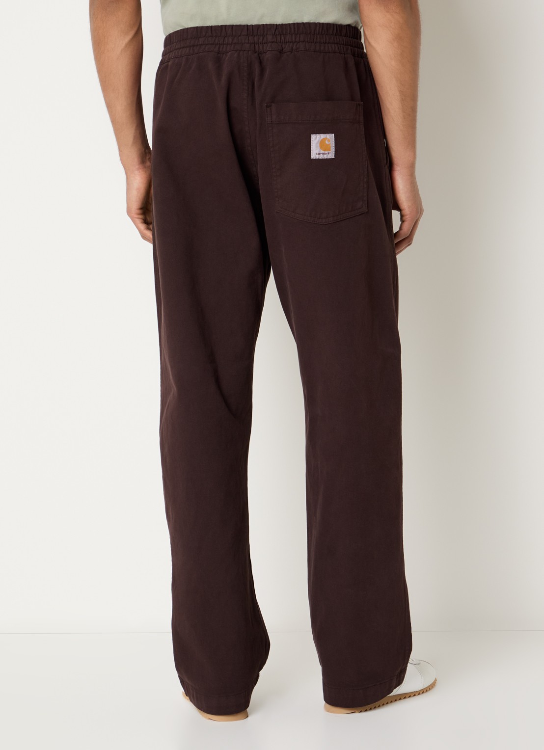 Carhartt WIP Floyde straight fit broek met steekzakken - achterkant bruin