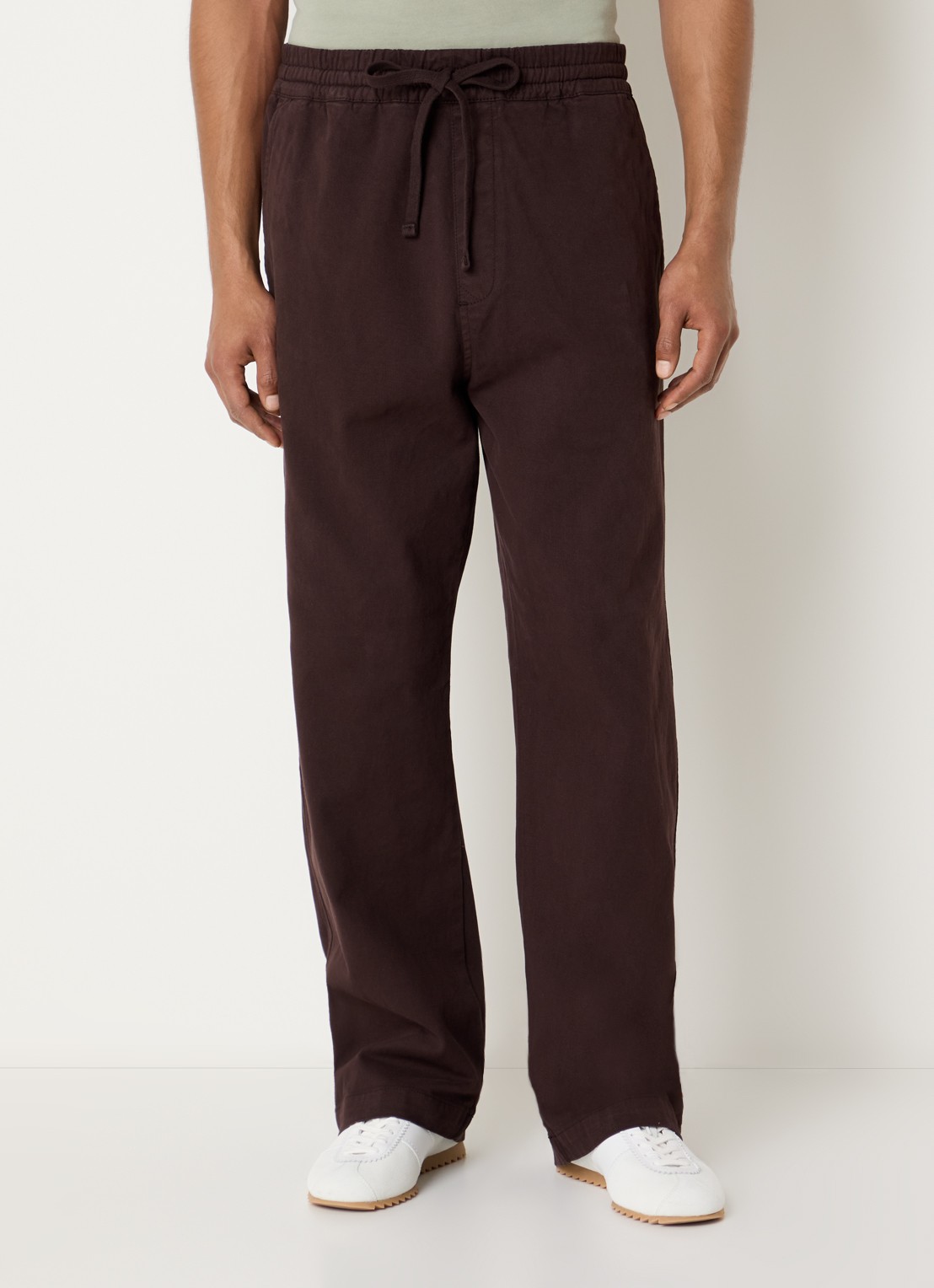 Carhartt WIP Floyde straight fit broek met steekzakken - detail 4 bruin