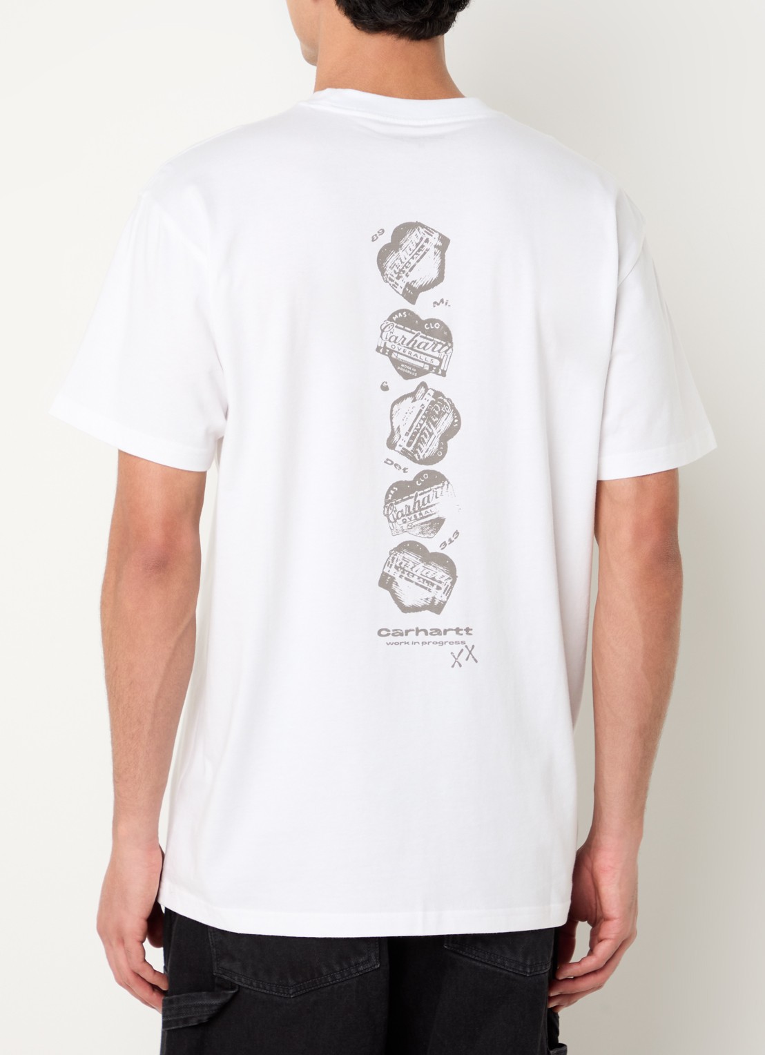 Carhartt WIP Garble T-shirt met logoprint - detail 4 wit