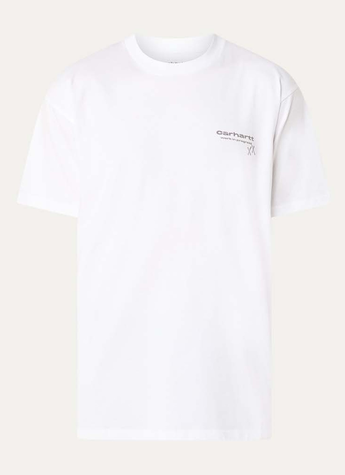 Carhartt WIP Garble T-shirt met logoprint - voorkant wit