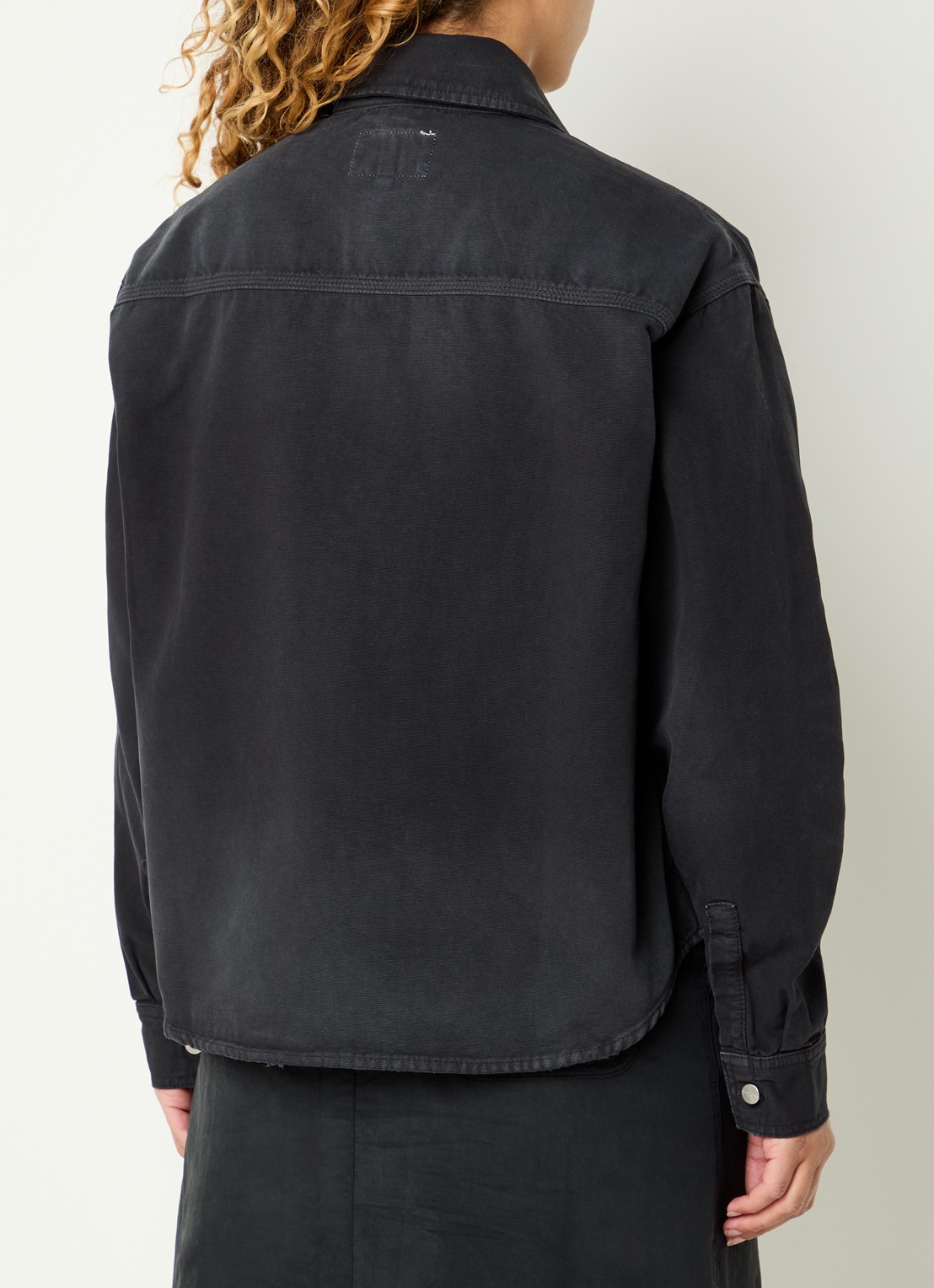 Carhartt WIP Georgia spijkerjas met borstzak - achterkant zwart