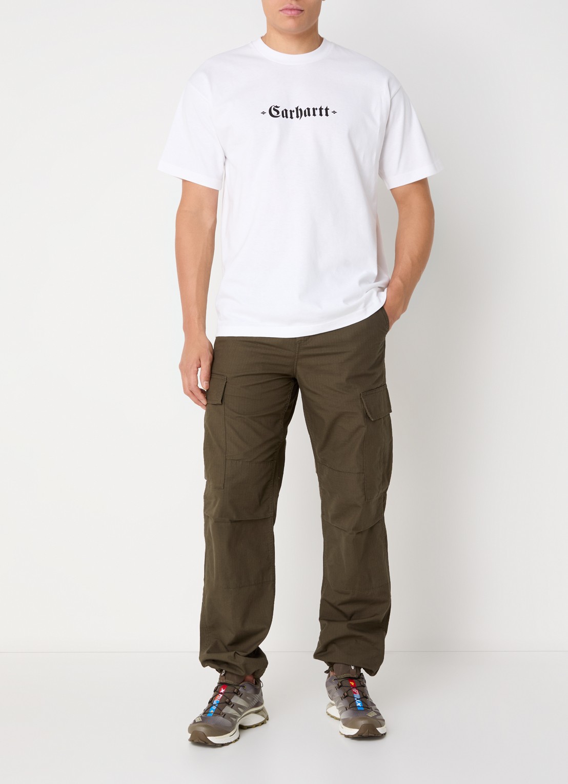 Carhartt WIP Greatest Hits T-shirt van  katoen met front- en backprint - voorkant 4 wit