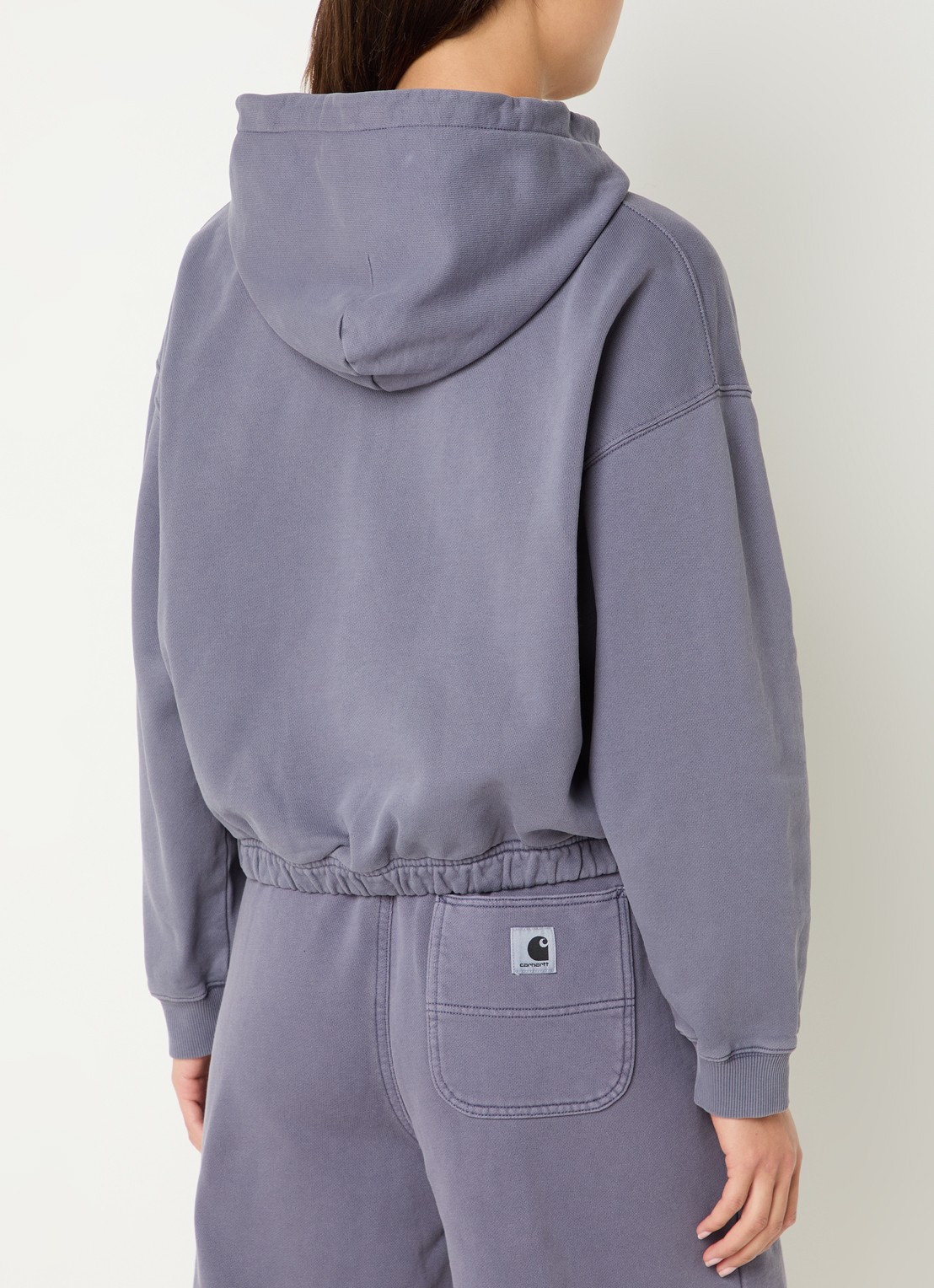 Carhartt WIP Hoggard sweatvest met capuchon en steekzakken - achterkant paars