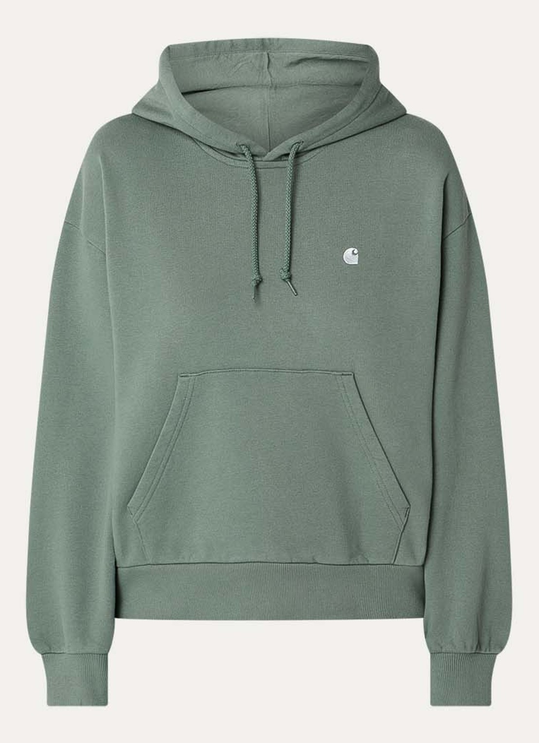 Carhartt WIP Hoodie met logoborduring - voorkant 4 olijfgroen