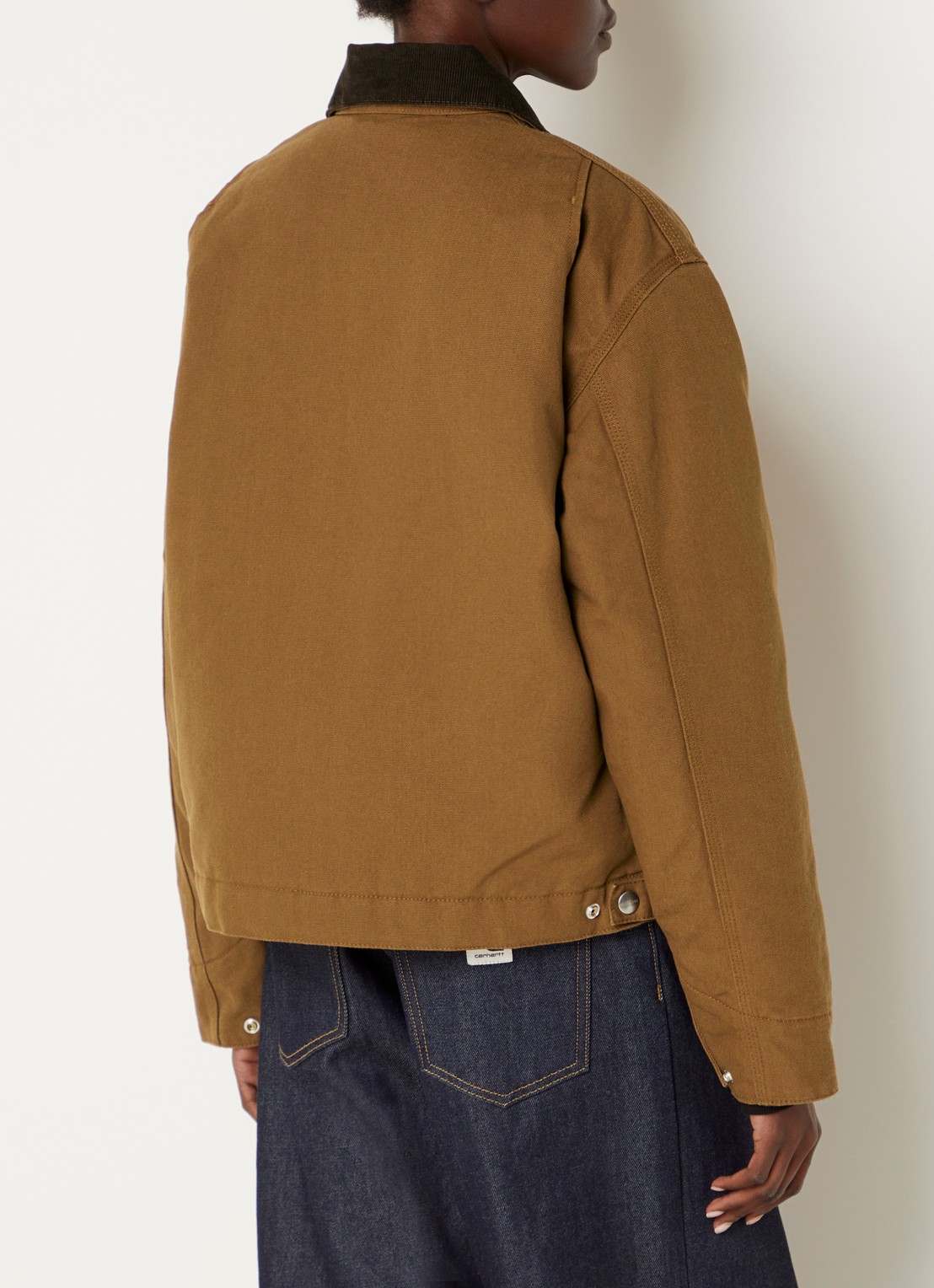 Carhartt WIP Jack met logo en steekzakken - achterkant 4 cognac