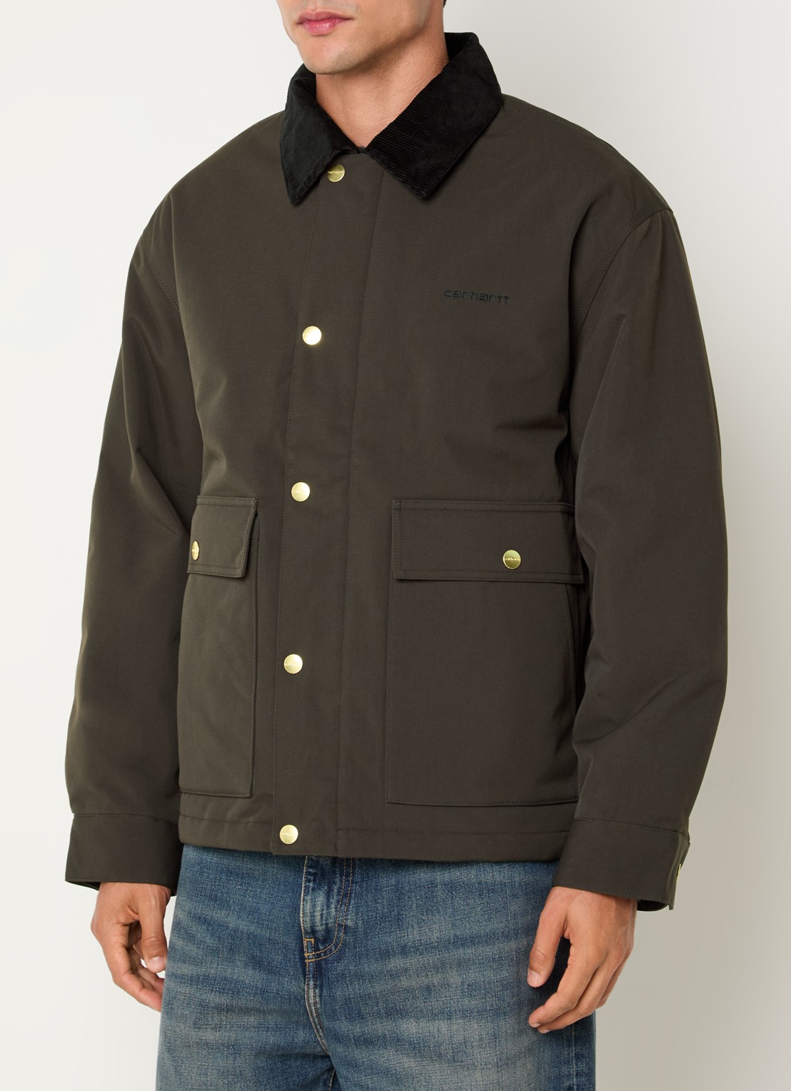 Carhartt WIP Jack met logo en steekzakken - detail 4 zwart