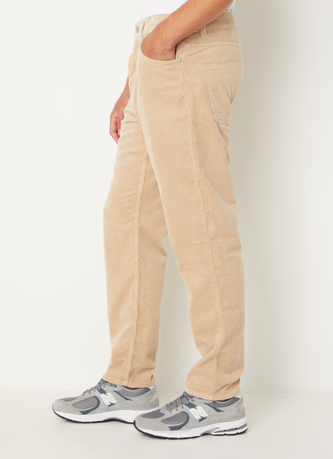 Carhartt WIP Jadon straight leg jeans met donkere wassing  - detail 3 beige