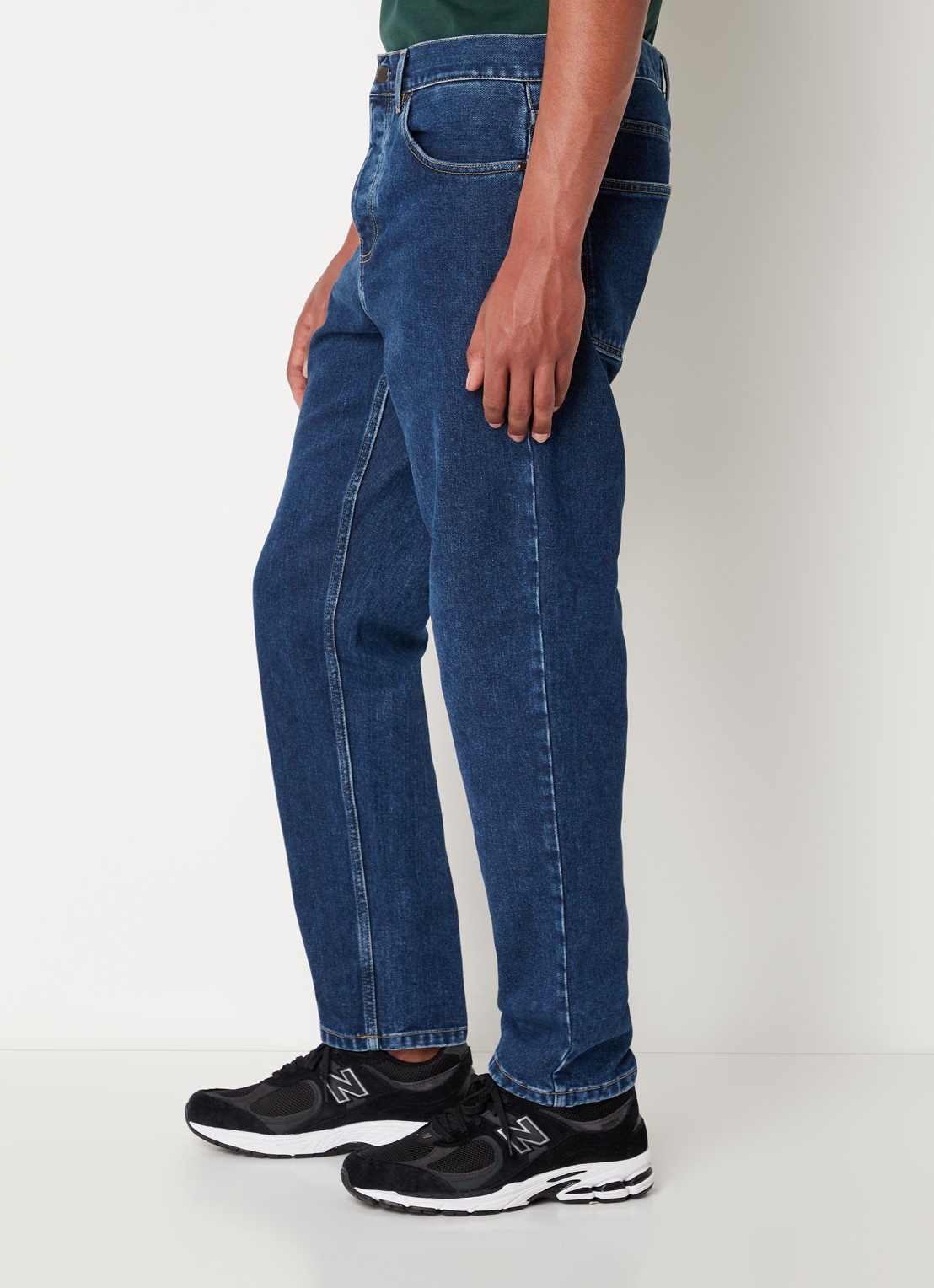 Carhartt WIP Jadon straight leg jeans met donkere wassing  - detail 2 indigo