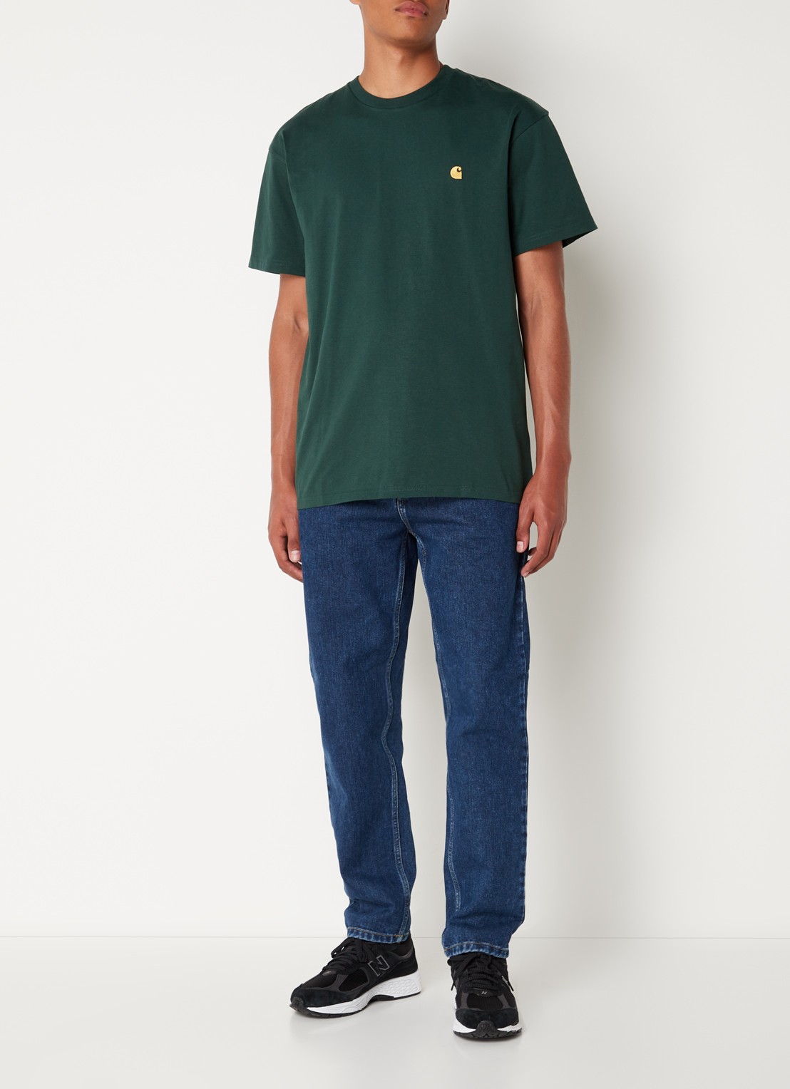 Carhartt WIP Jadon straight leg jeans met donkere wassing  - voorkant 4 indigo