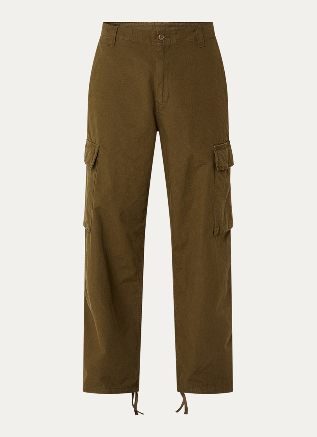 Carhartt WIP Kade straight fit cargobroek met steekzakken - voorkant 2 legergroen