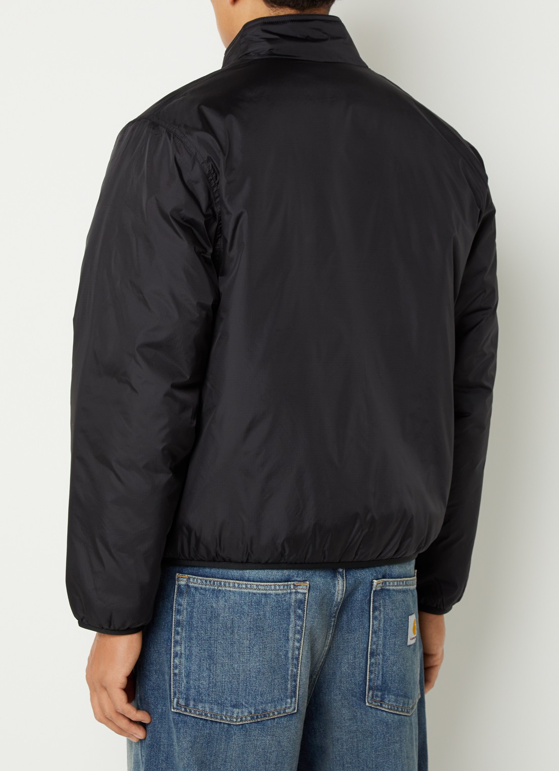 Carhartt WIP Kandler gewatteerd jack met logo - achterkant 2 zwart