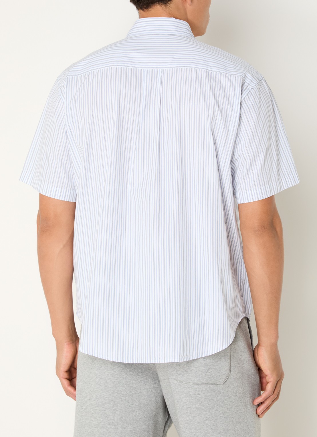 Carhartt WIP Keene regular fit overhemd met streepprint - achterkant 4 lichtblauw