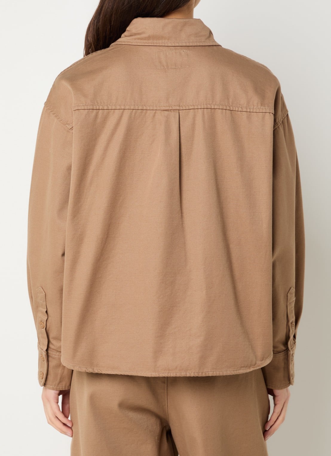 Carhartt WIP Kelly jack met klepzakken en logo - achterkant camel