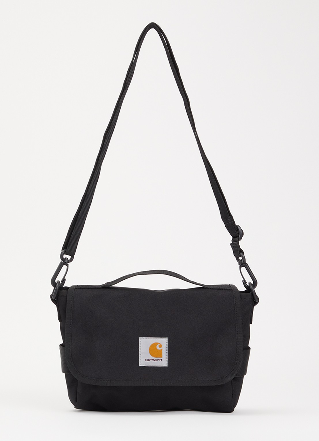Carhartt WIP Kyle schoudertas van canvas met logo - voorkant 5 zwart