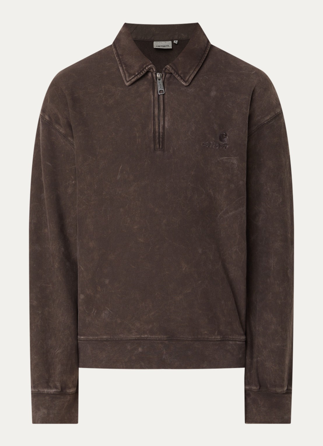 Carhartt WIP Lambert sweater met logo - voorkant 3 bruin