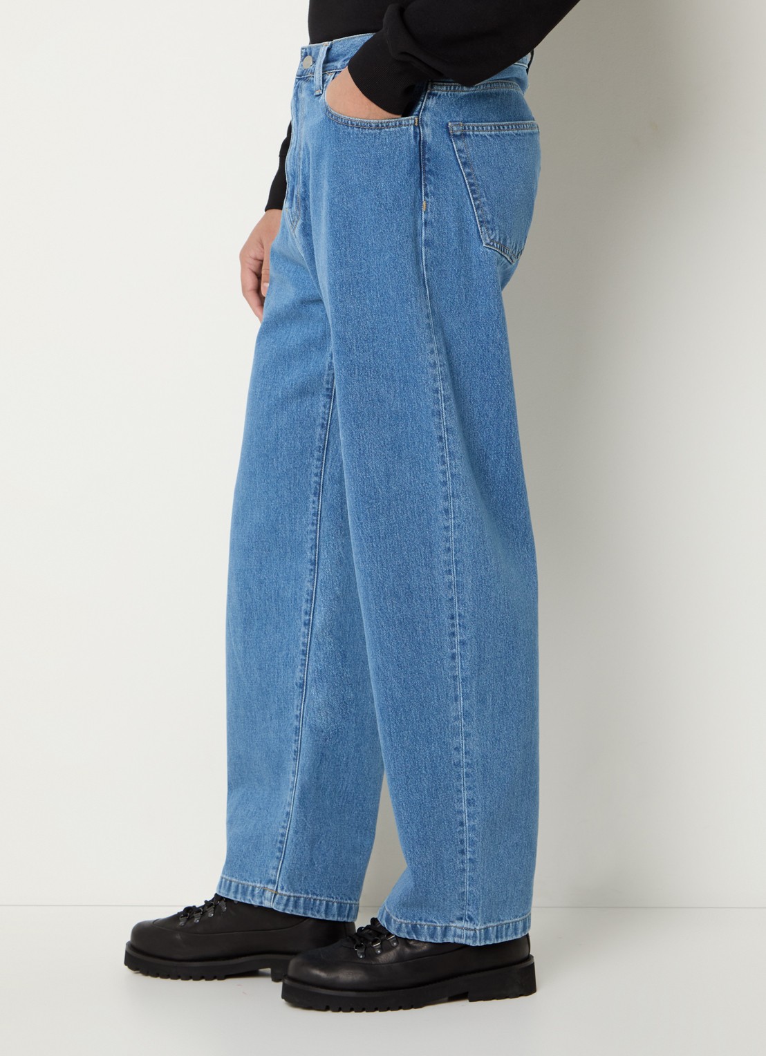 Carhartt WIP Landon loose fit jeans met medium wassing - detail 2 indigo