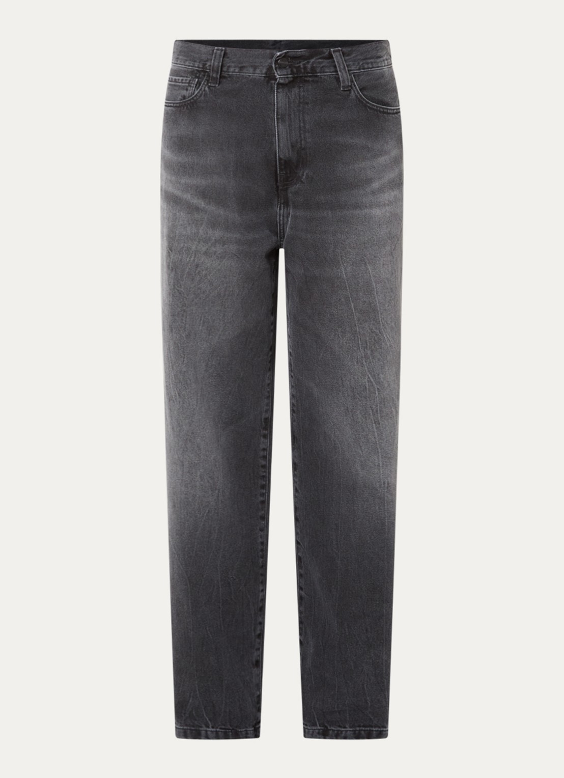Carhartt WIP Landon tapered jeans met gekleurde wassing - voorkant 4 antraciet