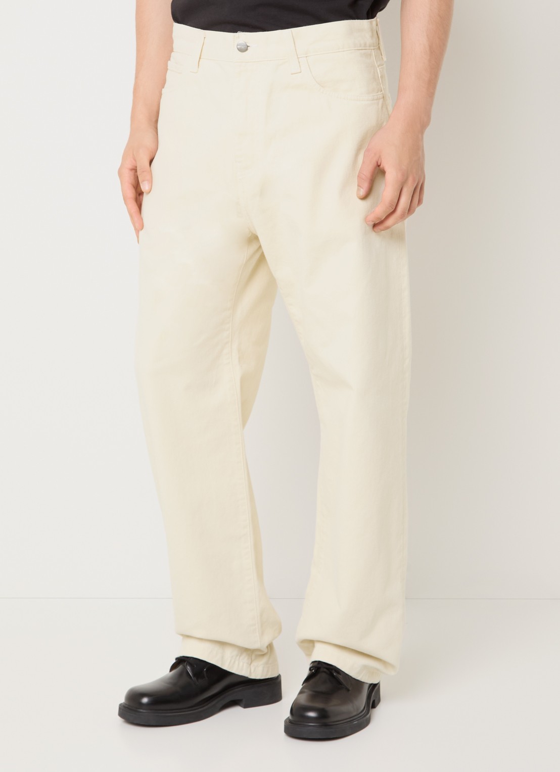 Carhartt WIP Landon tapered jeans met gekleurde wassing - detail 2 creme