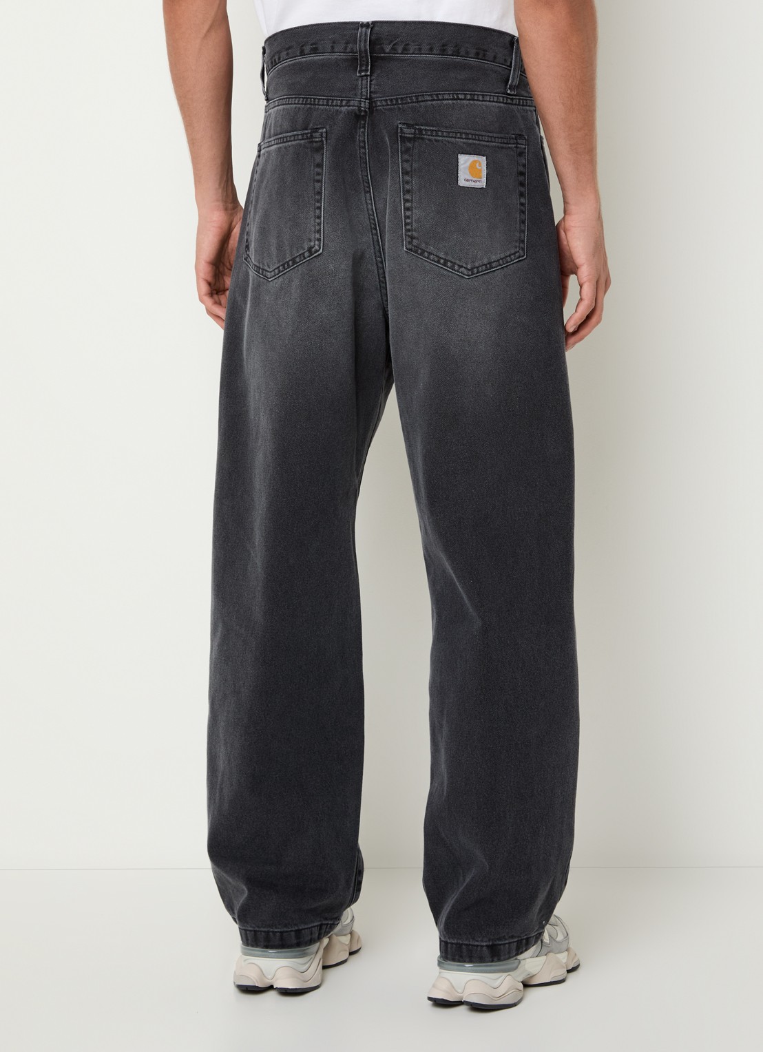 Carhartt WIP Landon wide leg jeans met gekleurde wassing - achterkant 3 zwart