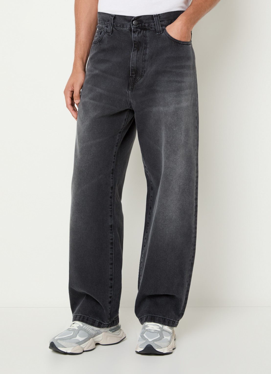 Carhartt WIP Landon wide leg jeans met gekleurde wassing - detail 4 zwart