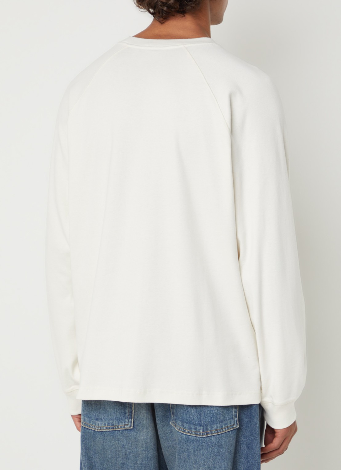 Carhartt WIP Longsleeve met logoborduring - achterkant 4 zwart